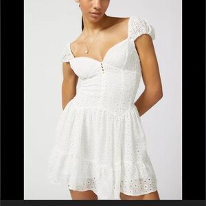 mini crochet knit dress Montego Mini Dress